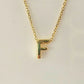 The Elara Collection - Initial Necklace – F